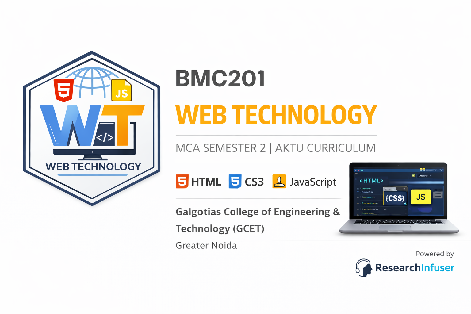 Syllabus – Web Technology - BMC201